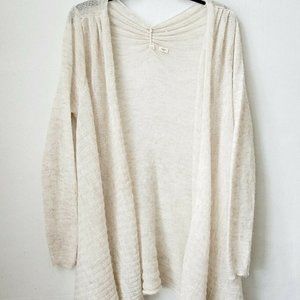 Anthropologie Moth Womens Beige Wool Blend Cardig… - image 1